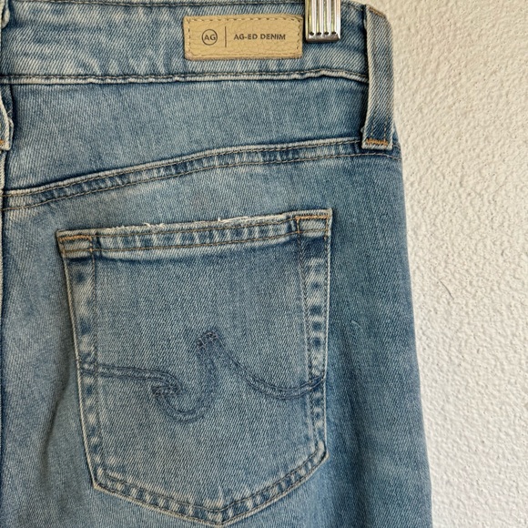 AG Jeans Raw Hem Light Wash Flare Leg Jeans, Size 27 - Picture 2 of 5